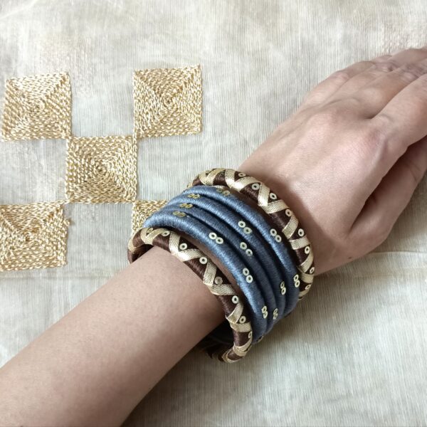 Saaj Bangles - Grey & Brown