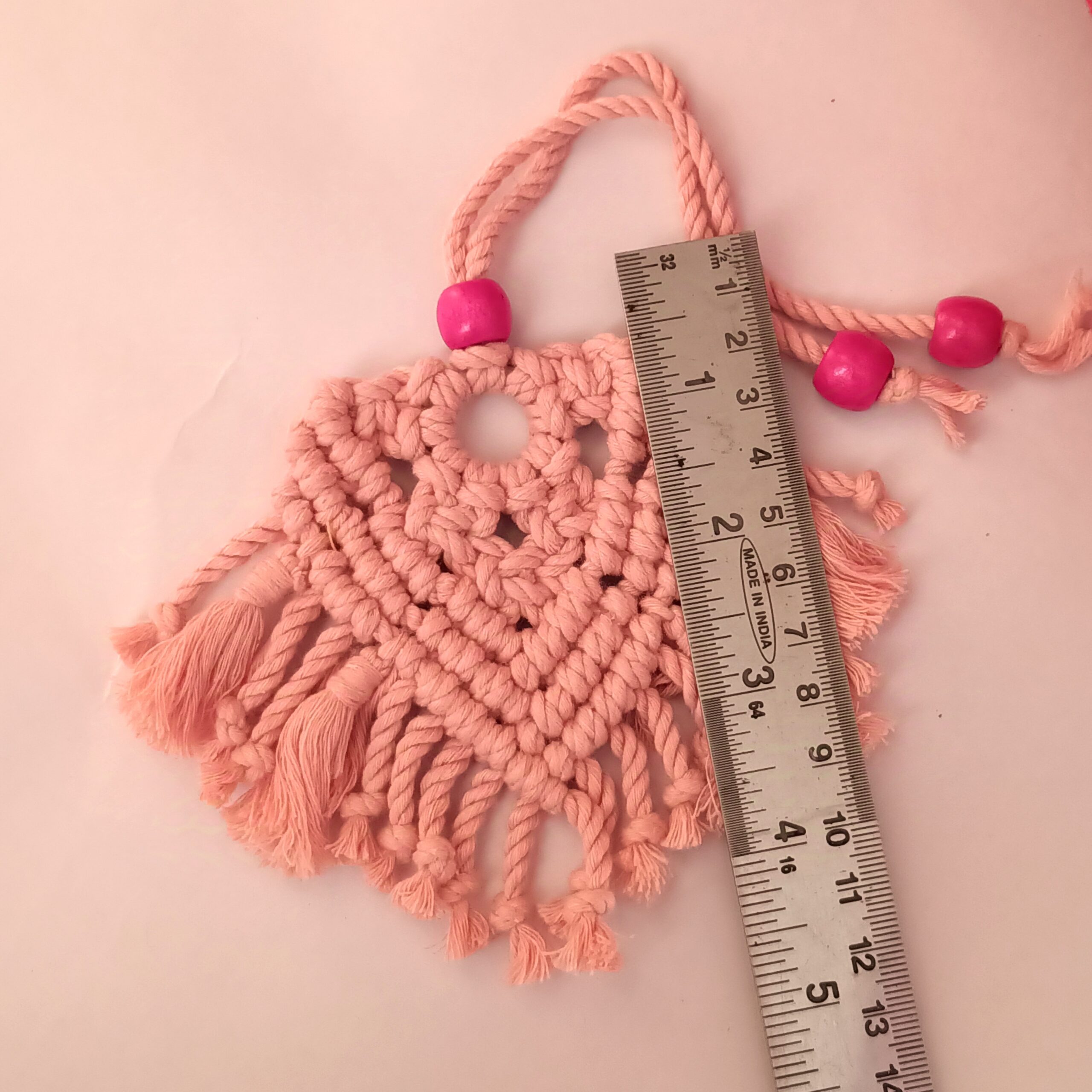 Car Accessory Macramé – Peach