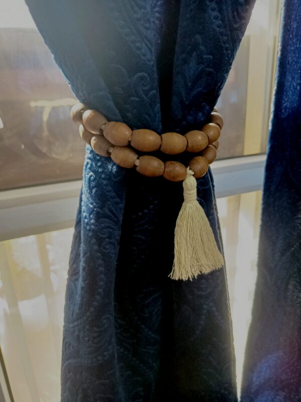 Curtain Holder - Brown Beads | handmade | Beaded | Artistic |macramé - Image 2