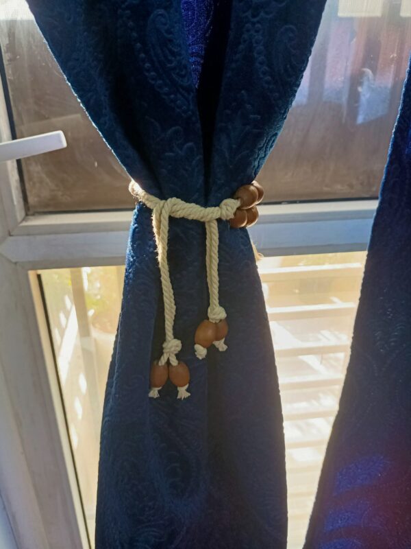 Curtain Holder - Brown Beads | handmade | Beaded | Artistic |macramé - Image 4