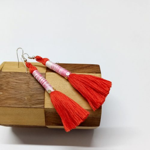 krit orange & pink earrings