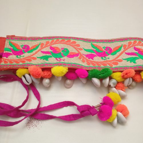 Rangoli orange Bird waist-belt