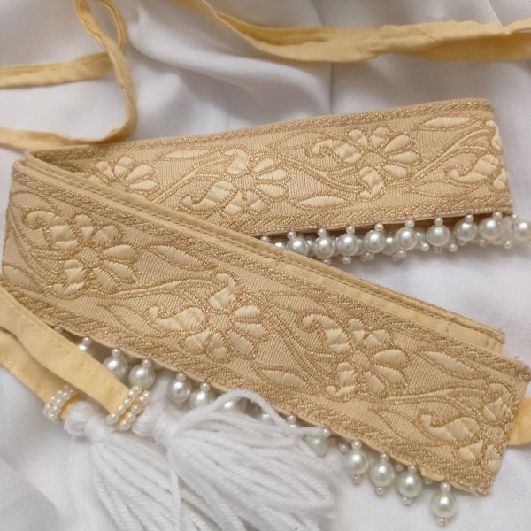 Cream color Parl waist belt Pearl waist belt cream color