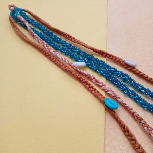 Krit hair strings blue & brown - combo