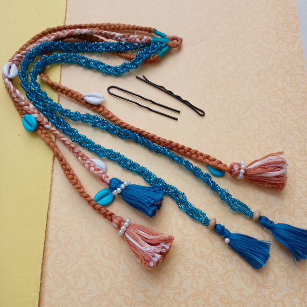 Krit hair strings blue & brown - combo