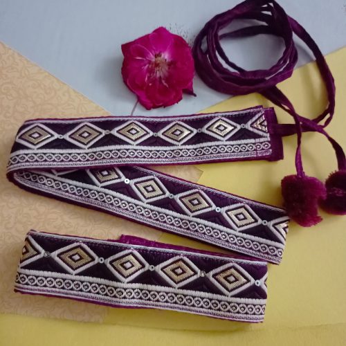 Sweet purple with choker waist belt - combo