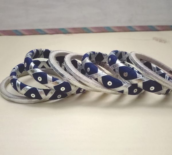 kira blue-silver bangles
