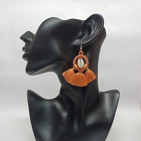 kira peach color earrings (2) kira peach & pink tassels earrings- combo