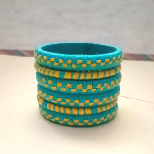 krit cyan-yellow bangles
