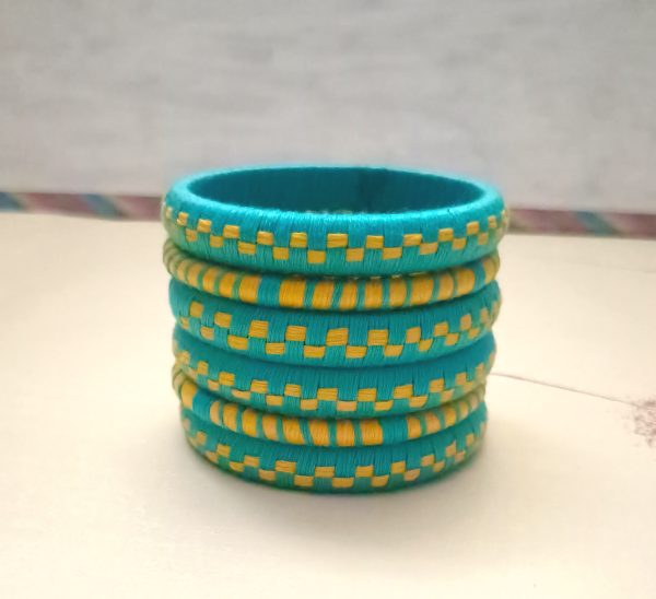 krit cyan-yellow bangles (2) krit cyan-yellow bangles