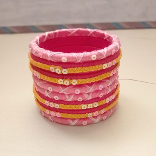 krit pink & yellow bangles
