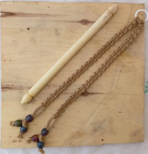 Tissue paper holder Mini macramé- light brown