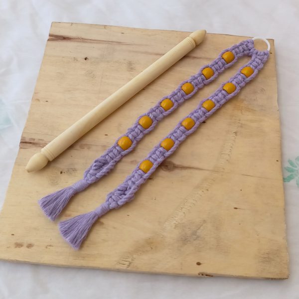 Tissue paper holder Mini macramé- lavender