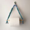Tissue paper holder Mini macramé- blue