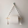 Tissue paper holder Mini macramé- white