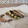 Banjara Fabric Bangles -handmade- yellow & white color