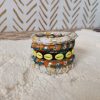 Banjara Fabric Bangles -handmade- yellow & white color