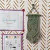 Mini wall photo frame -macramé - Pastel Green color